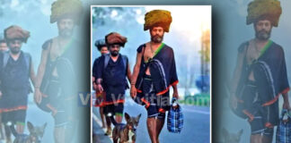 ಅಯ್ಯಪ್ಪ ಮಾಲಾಧಾರಿಗಳ ಜೊತೆ ಹೆಜ್ಜೆ ಹಾಕಿದ ಶ್ವಾನ!