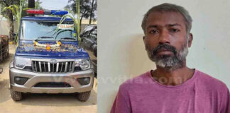 ಪೊಲೀಸ್ ಠಾಣೆ ಎದುರು ನಿಲ್ಲಿಸಿದ್ದ ಪೊಲೀಸ್ ವಾಹನವನ್ನೆ ಎಗರಿಸಿದ ಖದೀಮ..!