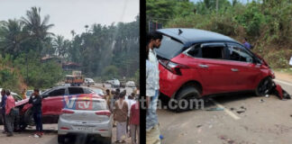 ಪುತ್ತೂರು: ಕಾರುಗಳು ಮುಖಾಮುಖಿ ಡಿಕ್ಕಿ; ನಾಲ್ವರಿಗೆ ಗಾಯ
