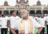 ಮೈಸೂರಿನಲ್ಲಿ ಪ್ರಧಾನಿ ನರೇಂದ್ರ ಮೋದಿ ಯೋಗಾಭ್ಯಾಸ; ಯೋಗ ಮಾರ್ಗದಲ್ಲಿ ಬದುಕೋಣ; ಮೋದಿ