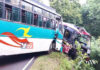 KSRTC ಮತ್ತು ಖಾಸಗಿ ಬಸ್ ನಡುವೆ ಅಪಘಾತ..! 50ಕ್ಕೂ ಹೆಚ್ಚು ಪ್ರಯಾಣಿಕರಿಗೆ ಗಾಯ – ಚಾಲಕನ ಸ್ಥಿತಿ ಗಂಭೀರ