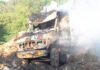 ಬಂಟ್ವಾಳ : ಒಣಹುಲ್ಲು ಸಾಗಾಟ ಲಾರಿ ಬೆಂಕಿಗಾಹುತಿ..!
