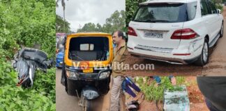 ಪುತ್ತೂರು: ಸರಣಿ ಅಪಘಾತ; ದ್ವಿಚಕ್ರ ಸವಾರನಿಗೆ ಗಂಭೀರ ಗಾಯ
