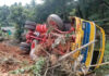 ಬಂಟ್ವಾಳ: ಚಾಲಕನ ನಿಯಂತ್ರಣ ತಪ್ಪಿ ಅಕ್ಕಿ ಸಾಗಾಟದ ಲಾರಿ ಪಲ್ಟಿ