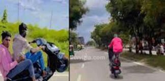 ಬೆಂಗಳೂರು: ದೆವ್ವದ ಮುಖವಾಡ ಧರಿಸಿ ‘ಡೆಡ್ಲಿ ವೀಲಿಂಗ್’ : ಮೂವರು ಅರೆಸ್ಟ್