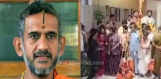 ಪೇಜಾವರ ಸ್ವಾಮೀಜಿಯ ತುಲಾಭಾರದ ವೇಳೆ ಕಳಚಿದ ಹಗ್ಗ- ಗಾಯ