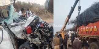 ಕಾರಿಗೆ ಟ್ರಕ್ ಡಿಕ್ಕಿ – ಪ್ರಧಾನಿ ನರೇಂದ್ರ ಮೋದಿ ಭದ್ರತೆಗೆ ತೆರಳುತ್ತಿದ್ದ 6 ಪೊಲೀಸರ ದುರ್ಮರಣ