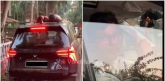 ಕಾರಿನ ರೂಫ್ ಟಾಪ್ ನಲ್ಲಿ ಮಕ್ಕಳನ್ನು ಮಲಗಿಸಿ ಕಾರು ಚಾಲನೆ: ಪ್ರಕರಣ ದಾಖಲು