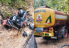 ಬೈಕ್ ಹಾಗೂ ಟ್ಯಾಂಕರ್ ನಡುವೆ ಭೀಕರ ಅಪಘಾತ; ಓರ್ವ ಗಂಭೀರ