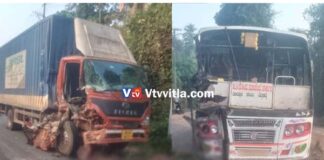 ಬಂಟ್ವಾಳ: ಲಾರಿ-ಖಾಸಗಿ ಬಸ್ ಮುಖಾಮುಖಿ ಡಿಕ್ಕಿ; ಲಾರಿ ಚಾಲಕ ಗಂಭೀರ