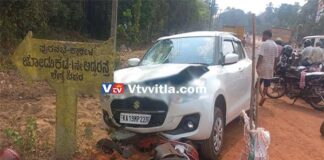 ಕಾರ್ಕಳ: ದ್ವಿಚಕ್ರ ವಾಹನಕ್ಕೆ ಕಾರು ಢಿಕ್ಕಿ – ಪವಾಡಸದೃಶವಾಗಿ ಪಾರಾದ ಸವಾರ