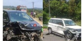 ಮೂಡಿಗೆರೆ: ಬೊಲೆರೋ ಜೀಪ್ ಹಾಗೂ ಕಾರು ಮುಖಾಮುಖಿ ಡಿಕ್ಕಿ :ಹಲವರಿಗೆ ಗಾಯ!
