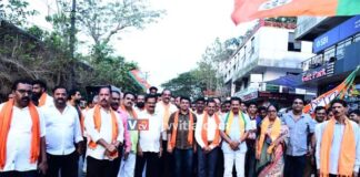 ವಿಟ್ಲ: ವಿಟ್ಲದಲ್ಲಿ ಬಿಜೆಪಿಯಿಂದ ಬೃಹತ್ ರೋಡ್ ಶೋ