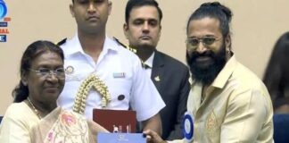 ‘ಅತ್ಯುತ್ತಮ ನಟ’ ರಾಷ್ಟ್ರಪ್ರಶಸ್ತಿ ಸ್ವೀಕರಿಸಿದ ಡಿವೈನ್ ಸ್ಟಾರ್ ರಿಷಬ್ ಶೆಟ್ಟಿ