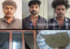 ಉಡುಪಿ: ಗಾಂಜಾ ಸಾಗಾಟ; ಮೂವರು ಆರೋಪಿಗಳು ಅರೆಸ್ಟ್..!