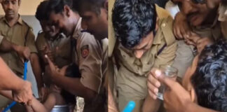 ಆಟವಾಡುತ್ತಿದ್ದ ವೇಳೆ ಪಾತ್ರೆಯೊಳಗೆ ಸಿಲುಕಿದ್ದ ಮಗುವನ್ನು ರಕ್ಷಿಸಿದ ಪೊಲೀಸರು!