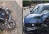 ನೆಲ್ಯಾಡಿ:ಬೈಕ್-ಕಾರು ಡಿಕ್ಕಿ: ಪತಿ ಸ್ಥಳದಲ್ಲೇ ಮೃತ್ಯು , ಪತ್ನಿ ಗಂಭೀರ ಗಾಯ