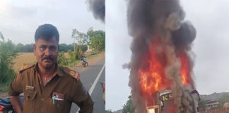 ಗದಗಕ್ಕೆ ಹೋಗುತ್ತಿದ್ದ ಕೆಎಸ್ ಆರ್ ಟಿ ಸಿ ಬಸ್ಗೆ ಬೆಂಕಿ – ಚಾಲಕನ ಸಮಯಪ್ರಜ್ಞೆ 17 ಜನ ಪಾರು