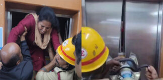 ಶಿವಮೊಗ್ಗ: ಲಿಫ್ಟ್ನಲ್ಲಿ 1 ಗಂಟೆ ಕಾಲ 9 ಮಂದಿ ಲಾಕ್ – ಹರಸಾಹಸಪಟ್ಟು ರಕ್ಷಿಸಿದ ಅಗ್ನಿಶಾಮಕ ಸಿಬ್ಬಂದಿ