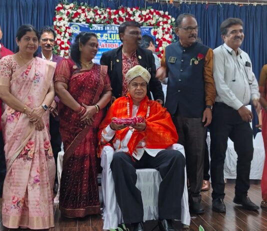 ಜಿಲ್ಲಾ ರಾಜ್ಯೋತ್ಸವ ಪ್ರಶಸ್ತಿ ಪುರಸ್ಕೃತ ಸುದರ್ಶನ್ ಪಡೆಯಾರ್ಗೆ ಲಯನ್ಸ್ ಕ್ಲಬ್ನಿಂದ ಸನ್ಮಾನ
