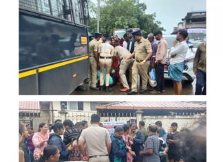 ಮಂಗಳೂರಿನಲ್ಲಿ ಬೀದಿಬದಿ ವ್ಯಾಪಾರಿಗಳ ತೆರವು: ಕಾರ್ಯಾಚರಣೆಗೆ ಅಡ್ಡಿಯಾದವರನ್ನು ವಶಕ್ಕೆ ಪಡೆದ ಪೊಲೀಸರು
