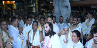 ಕೊಲ್ಲೂರು ಶ್ರೀ ಮೂಕಾಂಬಿಕಾ ದೇವಸ್ಥಾನಕ್ಕೆ ಅನಂತ್ ಅಂಬಾನಿ ಭೇಟಿ