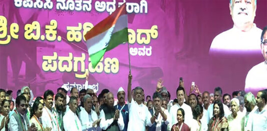 ಬೆಂಗಳೂರು: ಕೆಪಿಸಿಸಿ ಅಧ್ಯಕ್ಷರಾಗಿ ಬಿ.ಕೆ. ಹರಿಪ್ರಸಾದ್ ಅಧಿಕಾರ ಸ್ವೀಕಾರ!