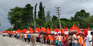 ಕುಶಾಲನಗರದಲ್ಲಿ ಜನಾಂದೋಲನ ಹಿಂದೂ ಸಂಘಟನೆಯಿಂದ ಬೃಹತ್ ಮೆರವಣಿಗೆ