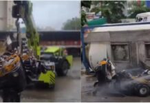 ಚಲಿಸುತ್ತಿದ್ದ ಆಟೋದ ಮೇಲೆ ಉರುಳಿ ಬಿದ್ದ ರಾಸಾಯನಿಕ ಸಾಗಣೆ ಟ್ಯಾಂಕರ್: ಇಬ್ಬರು ಸಾವು