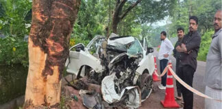 ಕಣ್ಣೂರು: ನಿಯಂತ್ರಣ ತಪ್ಪಿ ಮರಕ್ಕೆ ಢಿಕ್ಕಿ ಹೊಡೆದ ಕಾರು; ನಾಲ್ವರು ಮೃತ್ಯು
