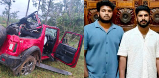 ಸ್ನೇಹಿತನ ಬರ್ತ್ಡೇ ಮುಗಿಸಿ ಬರುತ್ತಿದ್ದಾಗ ಥಾರ್ ಪಲ್ಟಿ – ಇಬ್ಬರು ದುರ್ಮರಣ, ಮೂವರು ಗಂಭೀರ