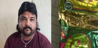 ಸ್ನ್ಯಾಕ್ಸ್ ಪ್ಯಾಕೆಟ್ಗಳಲ್ಲಿ ಗಾಂಜಾ ಚಾಕ್ಲೆಟ್ ಇಟ್ಟು ಮಾರಾಟ – ಆರೋಪಿಯ ಬಂಧನ