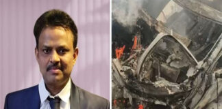 ಡಿವೈಡರ್ಗೆ ಡಿಕ್ಕಿಯಾಗಿ ಹೊತ್ತಿ ಉರಿದ ಕಾರು – ನರರೋಗ ತಜ್ಞ ಸಜೀವ ದಹನ