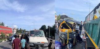 ಕಾಪು: ಫ್ಲೈಓವರ್ ಮೇಲೆ ನಿಂತಿದ್ದ ಟೆಂಪೋಗೆ ರಿಕ್ಷಾ ಡಿಕ್ಕಿ – ತಾಯಿ, ಇಬ್ಬರು ಮಕ್ಕಳಿಗೆ ಗಾಯ; ಓರ್ವನ ಸ್ಥಿತಿ ಗಂಭೀರ