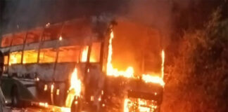 ಬೆಂಗಳೂರಿನಿಂದ ಸಾಗರಕ್ಕೆ ತೆರಳುತ್ತಿದ್ದ ಸ್ಲೀಪರ್ ಬಸ್ಗೆ ಬೆಂಕಿ – ತಪ್ಪಿದ ಅನಾಹುತ
