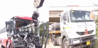 ಲಾರಿಗೆ ಕೆಎಸ್ಆರ್ಟಿಸಿ ಬಸ್ ಡಿಕ್ಕಿ – ಚಾಲಕ, ಪ್ರಯಾಣಿಕ ಮೃತ್ಯು