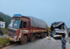 KSRTC ಬಸ್, ಲಾರಿ ಮಧ್ಯೆ ಭೀಕರ ಅಪಘಾತ – ಬಸ್ ಚಾಲಕ ದುರ್ಮರಣ, ಹಲವರಿಗೆ ಗಾಯ